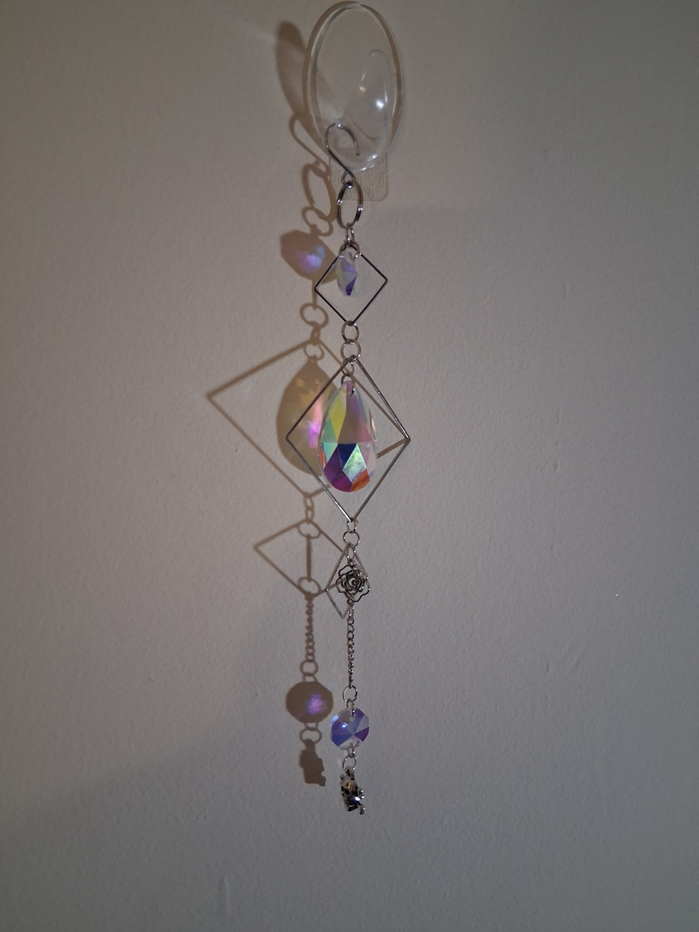 Iridescent Crystal Prism Hanging Car Charm
